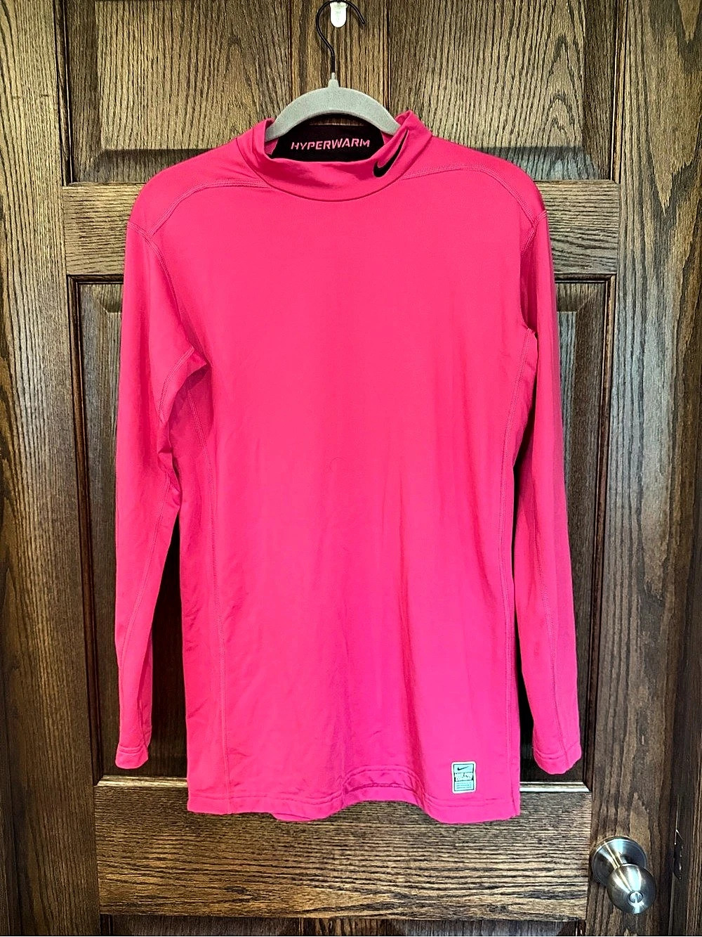 Nike Pro Combat Hyperwarm Dri-FIT Mock Neck Long Sleeve Hot Pink Size XL